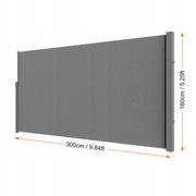 VEVOR SIDE AWNING 160X300 CM PREMIUM WATERPROOF POLYESTER FABRIC