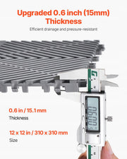VEVOR 31X31 CM PP THICK MODULAR NON-SLIP DRAINAGE MAT FOR PATIO