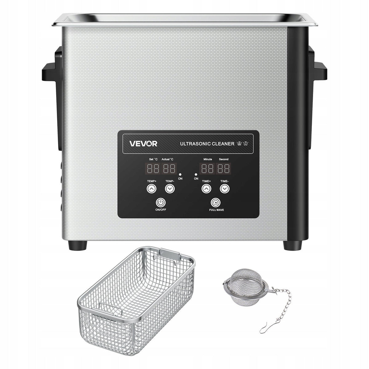 PROFESSIONAL VEVOR ULTRASONIC CLEANER 6L 40KHZ STAINLESS STEEL TIMER