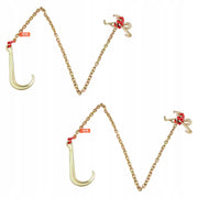 VEVOR TOW CHAIN J-HOOK G80 5/16 INCH 6 FEET 2 PCS GALVANIZED