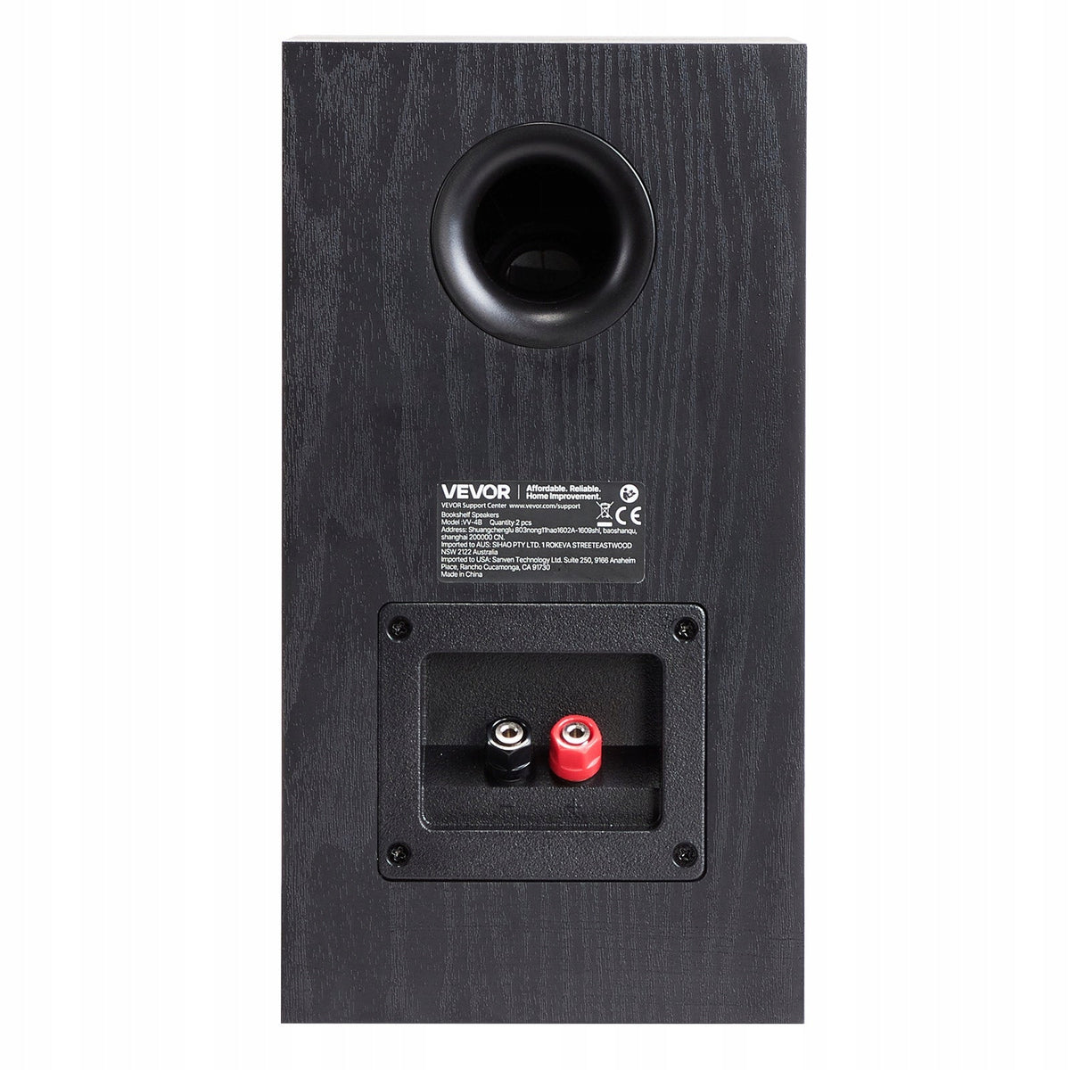VEVOR PASSIVE BOOKSHELF SPEAKERS PAIR 300W STEREO 70HZ-20KHZ MDF BLACK