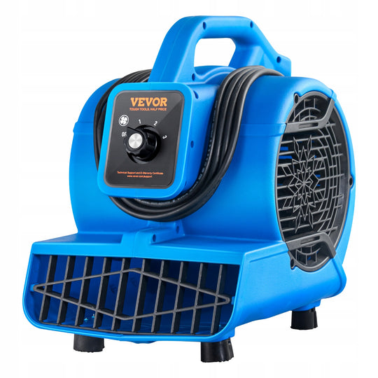 VEVOR FLOOR BLOWER 1360 RPM 600 CFM 3 SPEEDS ANGLE ADJUSTMENT