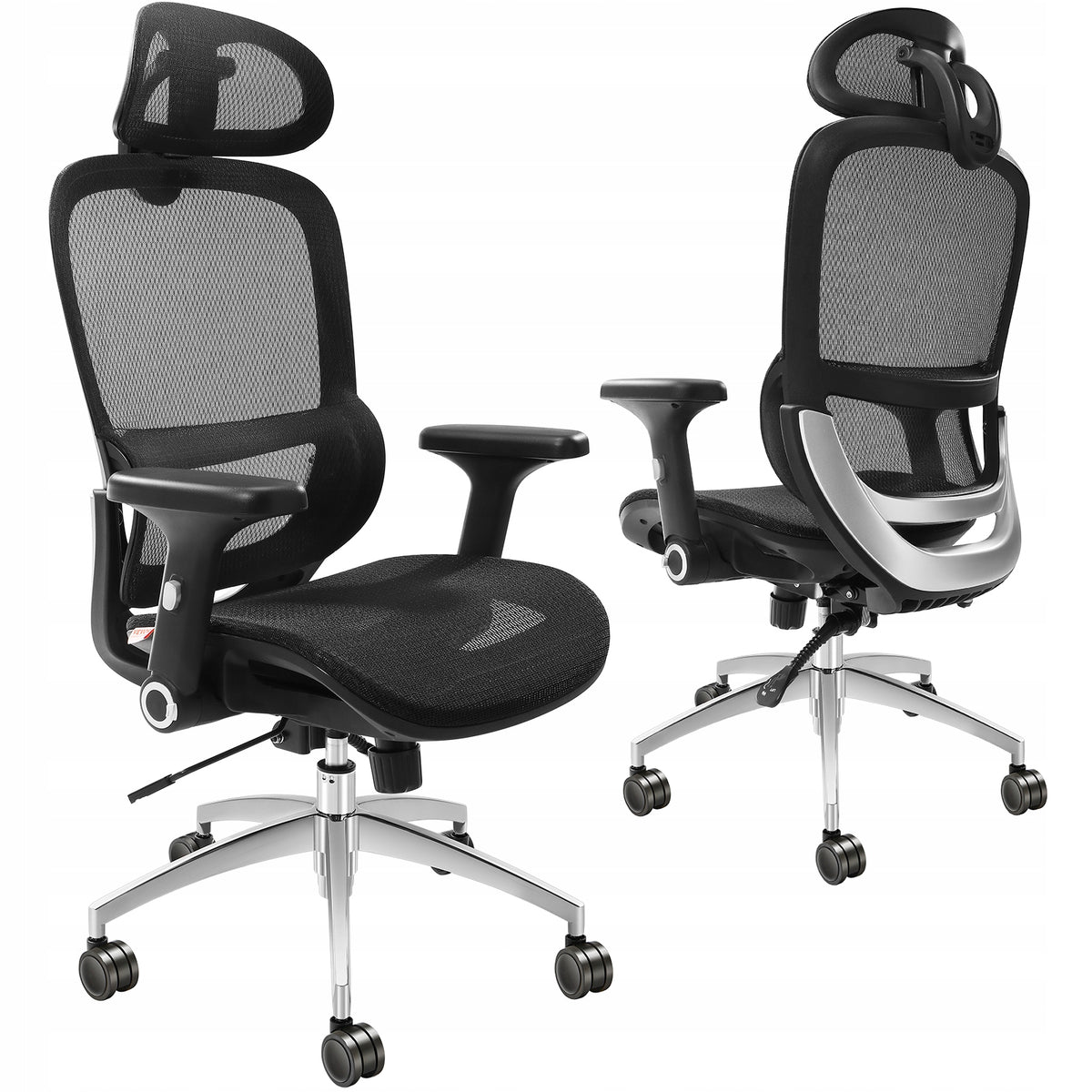 VEVOR ERGONOMIC OFFICE CHAIR WITH ADJUSTABLE HEADREST AND LUMBAR SUPPORT