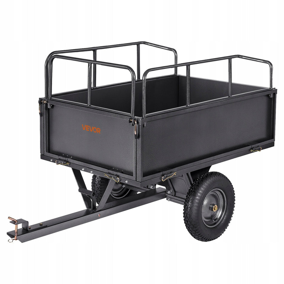 VEVOR 272 KG 17 CU FT DUMP TRAILER SOLID BEST FOR ATV LAWN MOWER