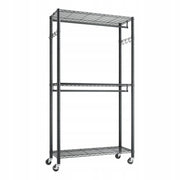 VEVOR CLOTHES RACK ON WHEELS ADJUSTABLE CARBON STEEL STRONG