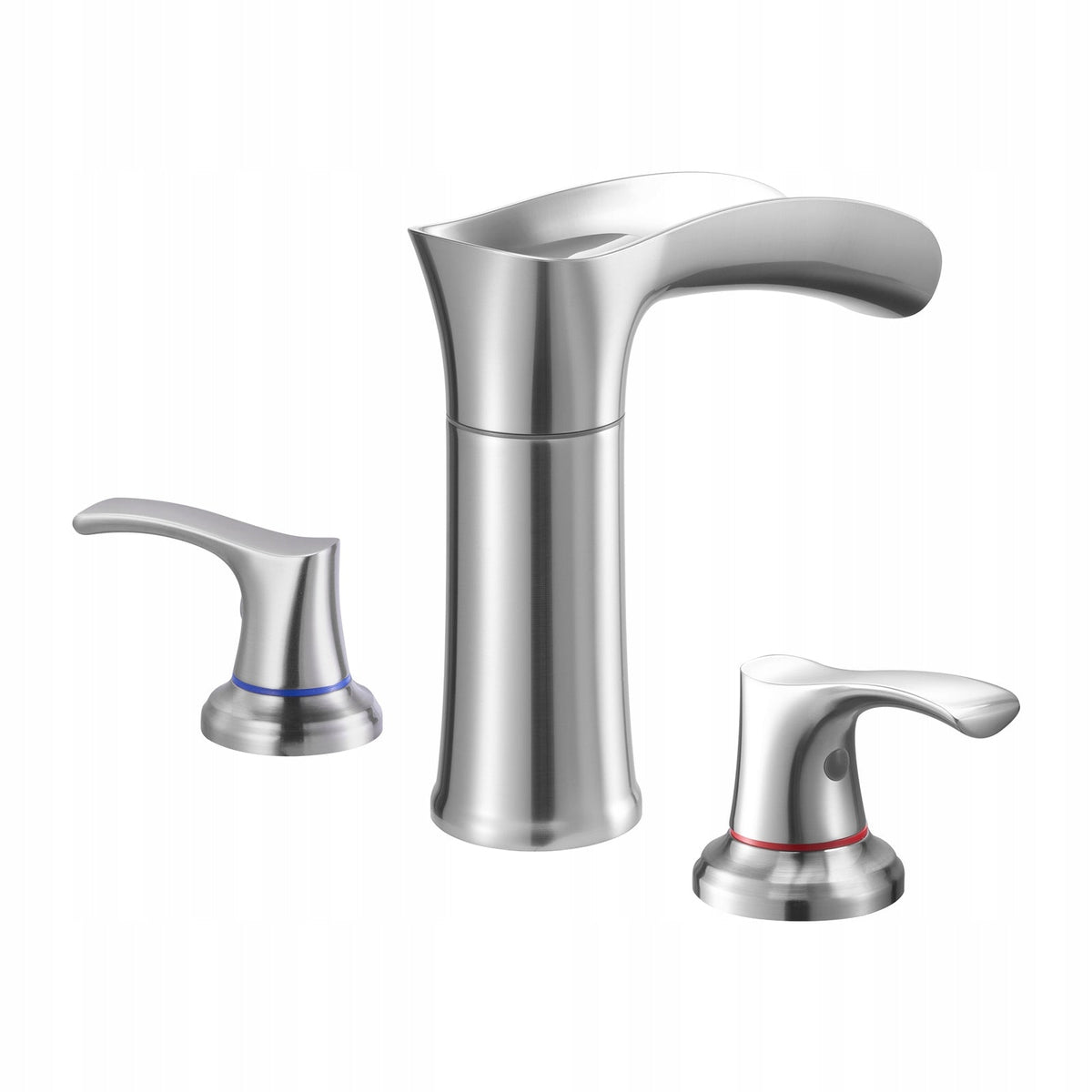 VEVOR ROMAN TUB FAUCET SET 3 HOLE 2 HANDLES SILVER STRONG