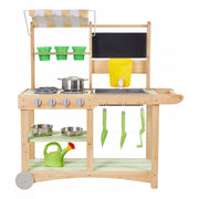 PREMIUM VEVOR WOODEN PLAY KITCHEN WITH FAUCET AND ACCESSORIES FOR CHILDREN
