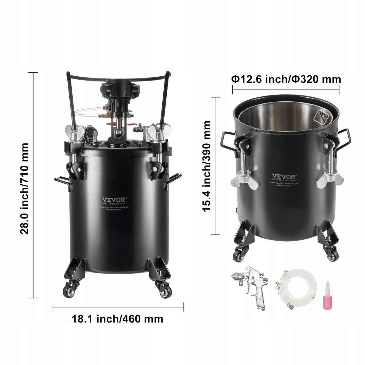 VEVOR 30L PRESSURE TANK FOR FULLY AUTOMATIC SPRAY PAINT