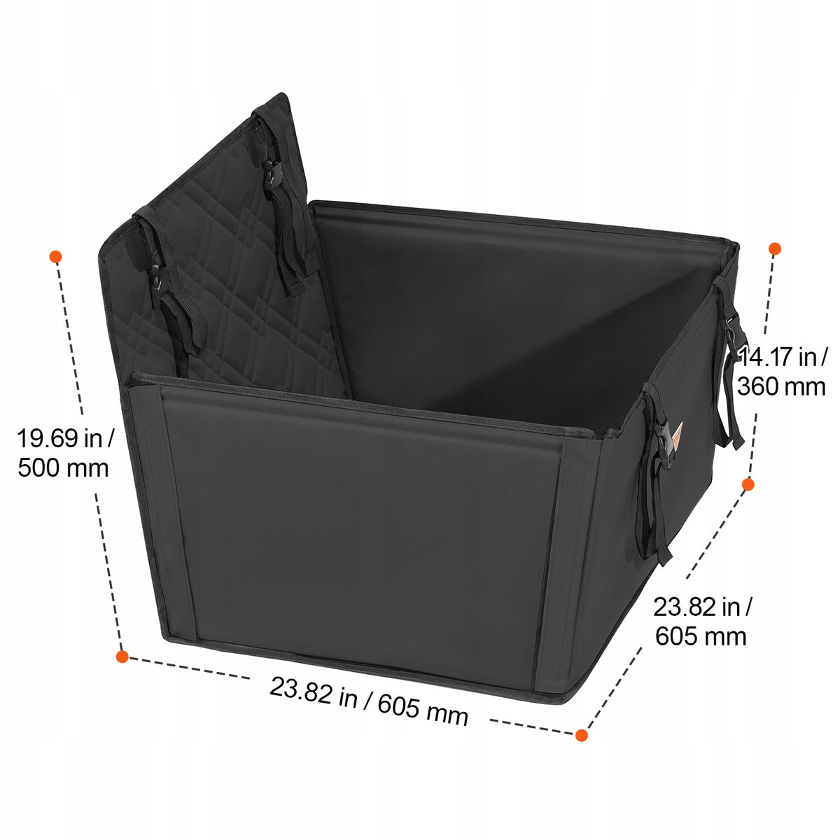VEVOR DOG CAR SEAT WATERPROOF SOLID WITH FRAME UP TO 18 KG