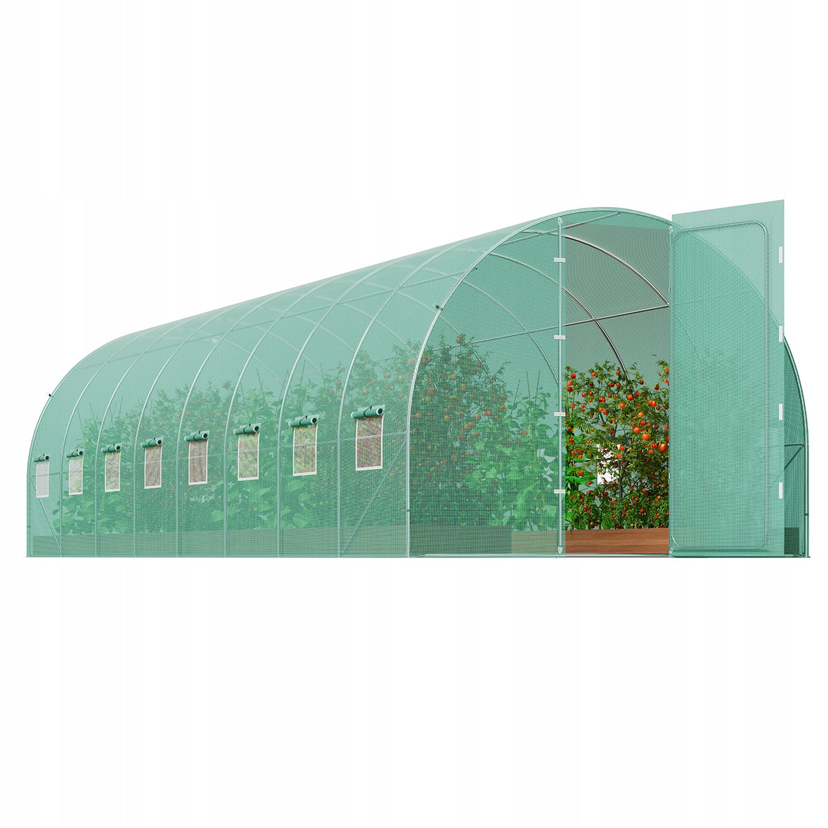 VEVOR TUNNEL GREENHOUSE 27.4X9.5X7.4 FEET STRONG GALVANIZED FRAME PE COVER