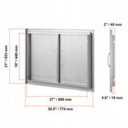 VEVOR GRILL ACCESS DOOR 774X533 MM DOUBLE PREMIUM STAINLESS STEEL