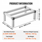 VEVOR ALUMINIUM SHELVING UNIT 24X14 INCHES HEAVY-DUTY COMMERCIAL SHELF
