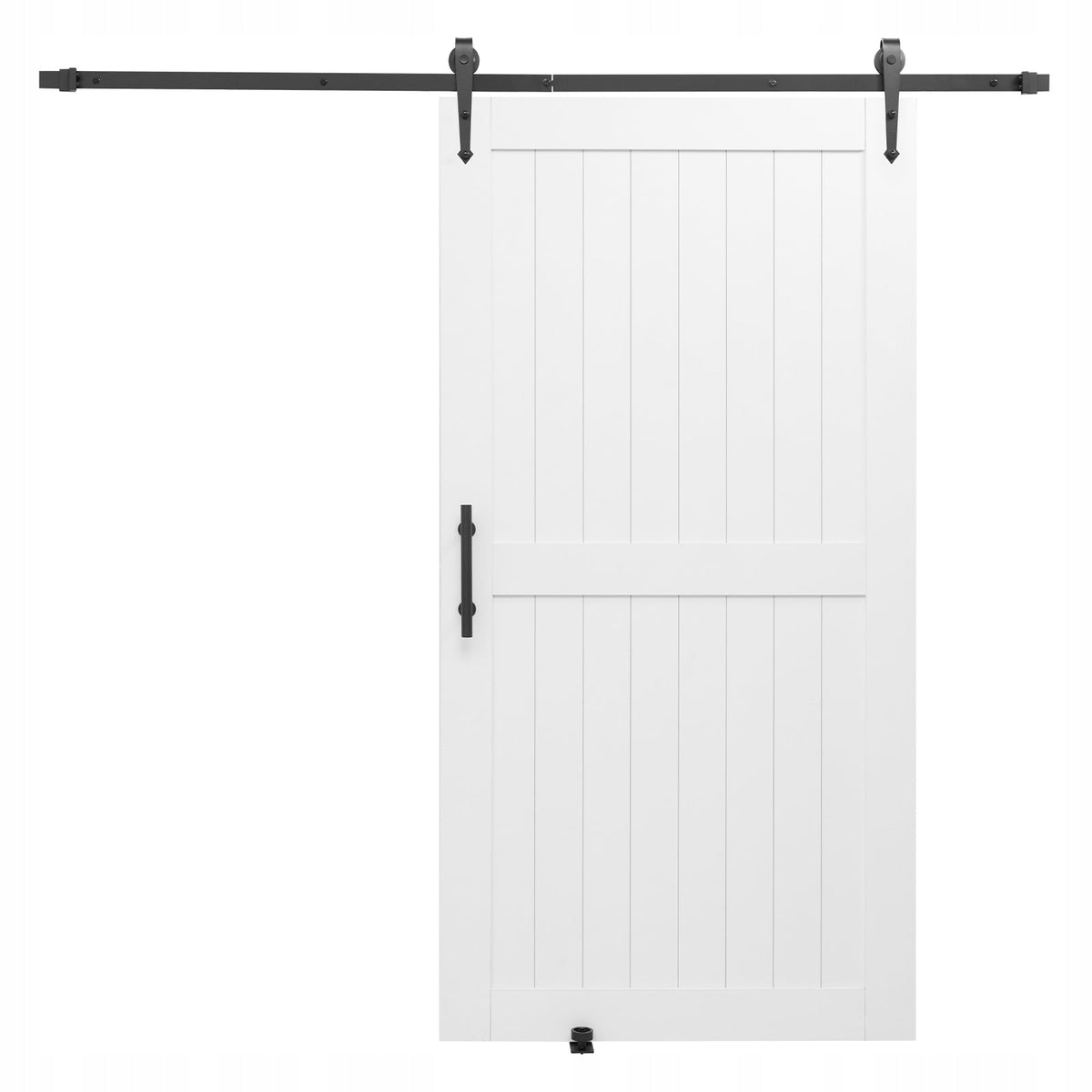 VEVOR BARN SLIDING DOOR SYSTEM 1067X2134 MM WHITE PREMIUM MDF