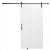 VEVOR BARN SLIDING DOOR SYSTEM 1067X2134 MM WHITE PREMIUM MDF