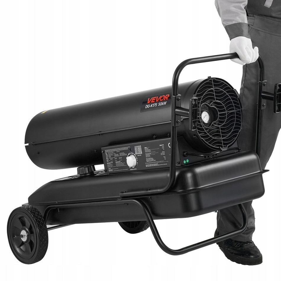 VEVOR 50 KW DIESEL TORPEDO HEATER WITH WHEELS POWERFUL AND ROBUST