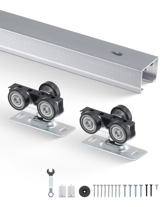 VEVOR 1746 MM SLIDING DOOR HARDWARE KIT ALUMINUM STRONG AND STABLE
