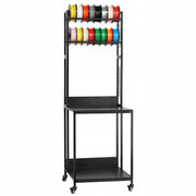 VEVOR MOBILE 4-TIER FILAMENT RACK BLACK STRONG STEEL