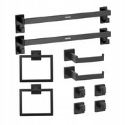 VEVOR 10-PIECE MATTE BLACK STAINLESS STEEL BATHROOM HARDWARE SET