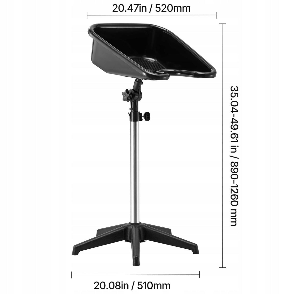 VEVOR Portable Shampoo Bowl Adjustable Height Angle Lightweight
