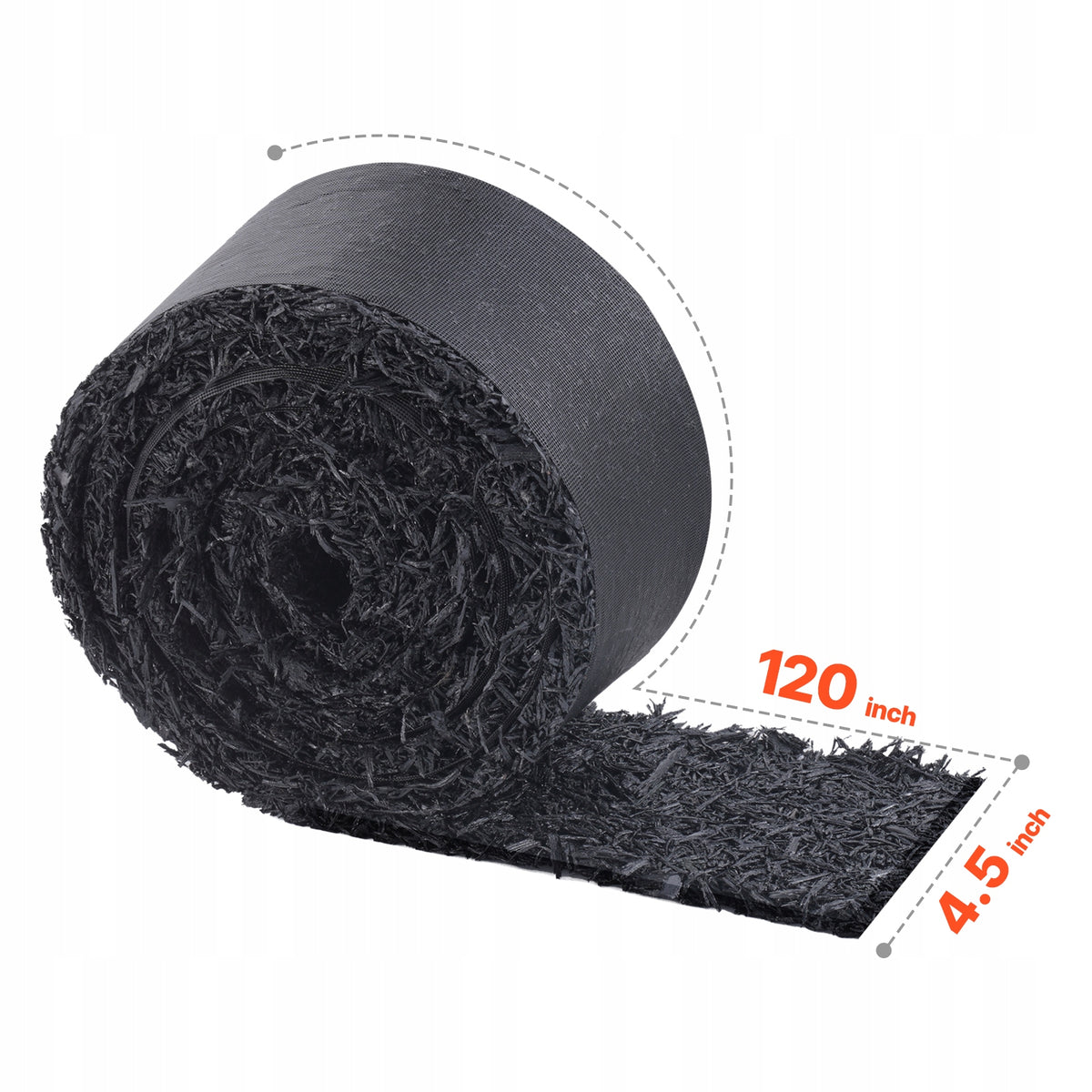 VEVOR RUBBER MULCH MAT 18MM 3X0.11M DURABLE FOR GARDEN AND WEED CONTROL