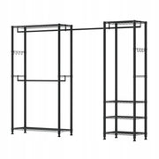 VEVOR CLOTHES RACK 4 RODS 6 SHELVES 363 KG CAPACITY STRONG STEEL