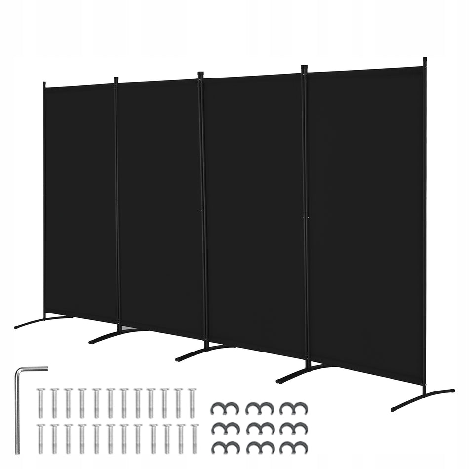 VEVOR 4-PANEL FOLDING PARTITION STRONG OXFORD BLACK FRAME