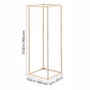 VEVOR 10 PCS Wedding Flower Stand 280x280x800 MM Gold Sturdy