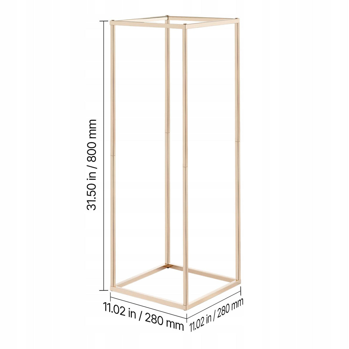 VEVOR 10 PCS Wedding Flower Stand 280x280x800 MM Gold Sturdy
