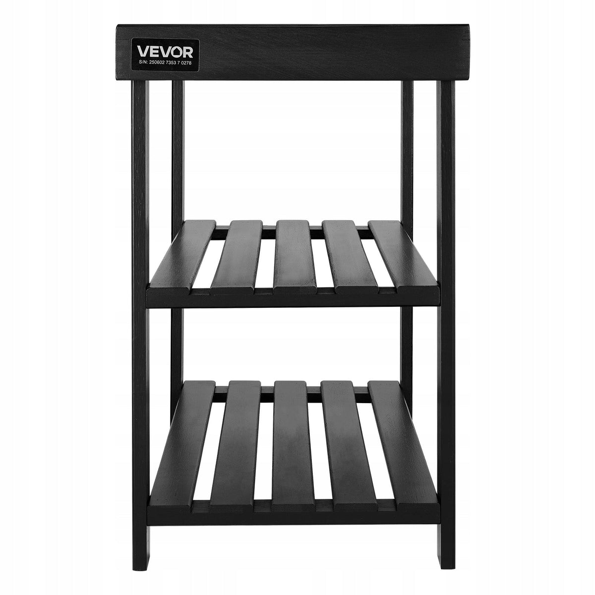 PROFESSIONAL VEVOR BAMBOO SHOE BENCH 2 TIERS 703X288X451 MM BLACK