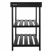 PROFESSIONAL VEVOR BAMBOO SHOE BENCH 2 TIERS 703X288X451 MM BLACK