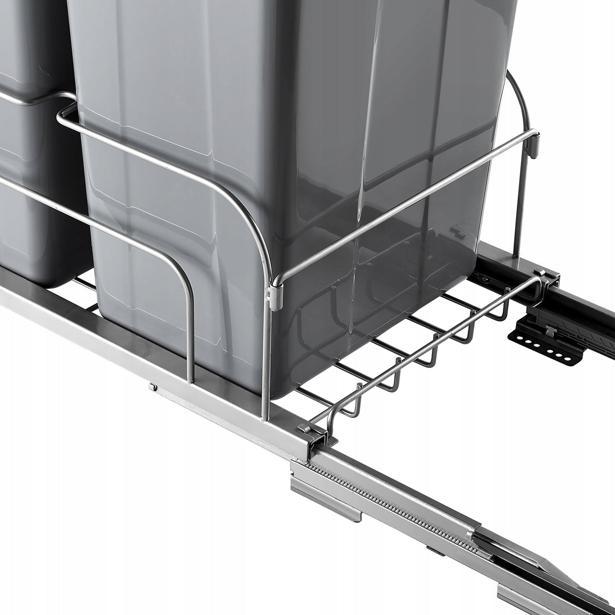 VEVOR PULL-OUT TRASH CAN DOUBLE 50 QT X 2 HEAVY DUTY KITCHEN BIN SOFT