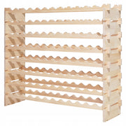 VEVOR 96-Bottle 8-Tier Modular Pine Wood Wine Rack