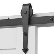 VEVOR BARN SLIDING DOOR SYSTEM 1067X2134 MM WHITE PREMIUM MDF