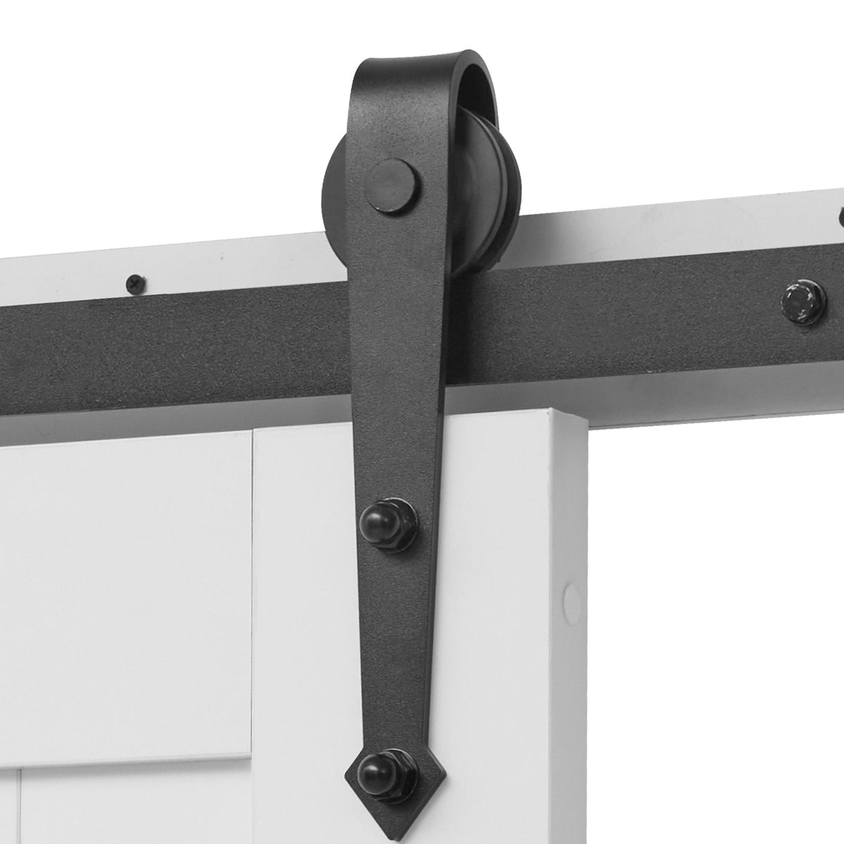 VEVOR BARN SLIDING DOOR SYSTEM 1067X2134 MM WHITE PREMIUM MDF