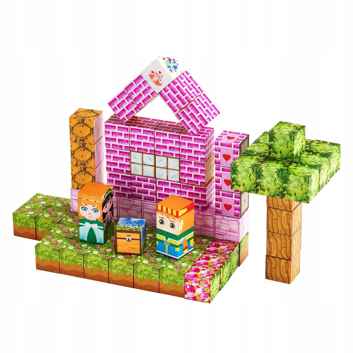 VEVOR MAGNETIC CONSTRUCTION BLOCKS 100 PCS CASTLE EDUCATIONAL SET FOR