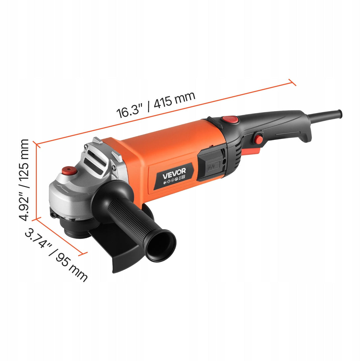 PROFESSIONAL ANGLE GRINDER VEVOR 177.8MM 1700W 8500RPM POWERFUL