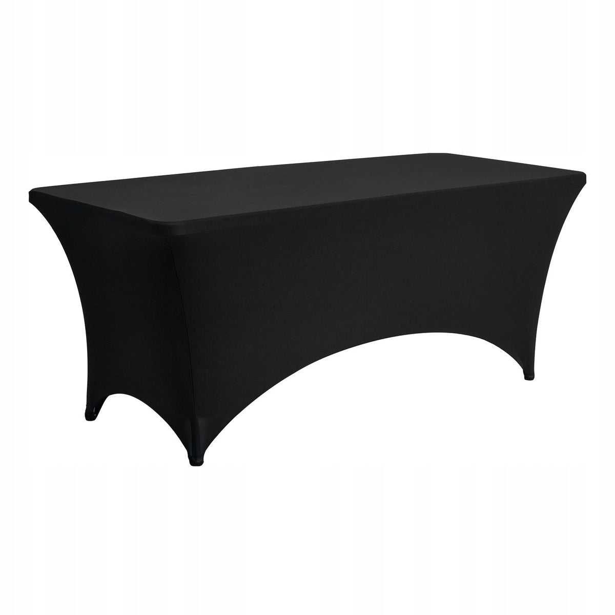 VEVOR 10 X STRETCH SPANDEX TABLECLOTHS BLACK RECTANGULAR 183X76 CM