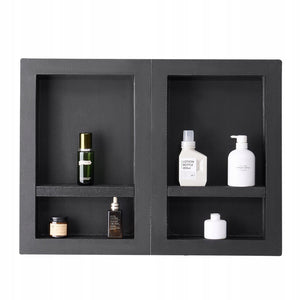 VEVOR SHOWER NICHE 16X24 INCH BLACK SEALED WATERPROOF PREMIUM