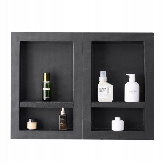 VEVOR SHOWER NICHE 16X24 INCH BLACK SEALED WATERPROOF PREMIUM