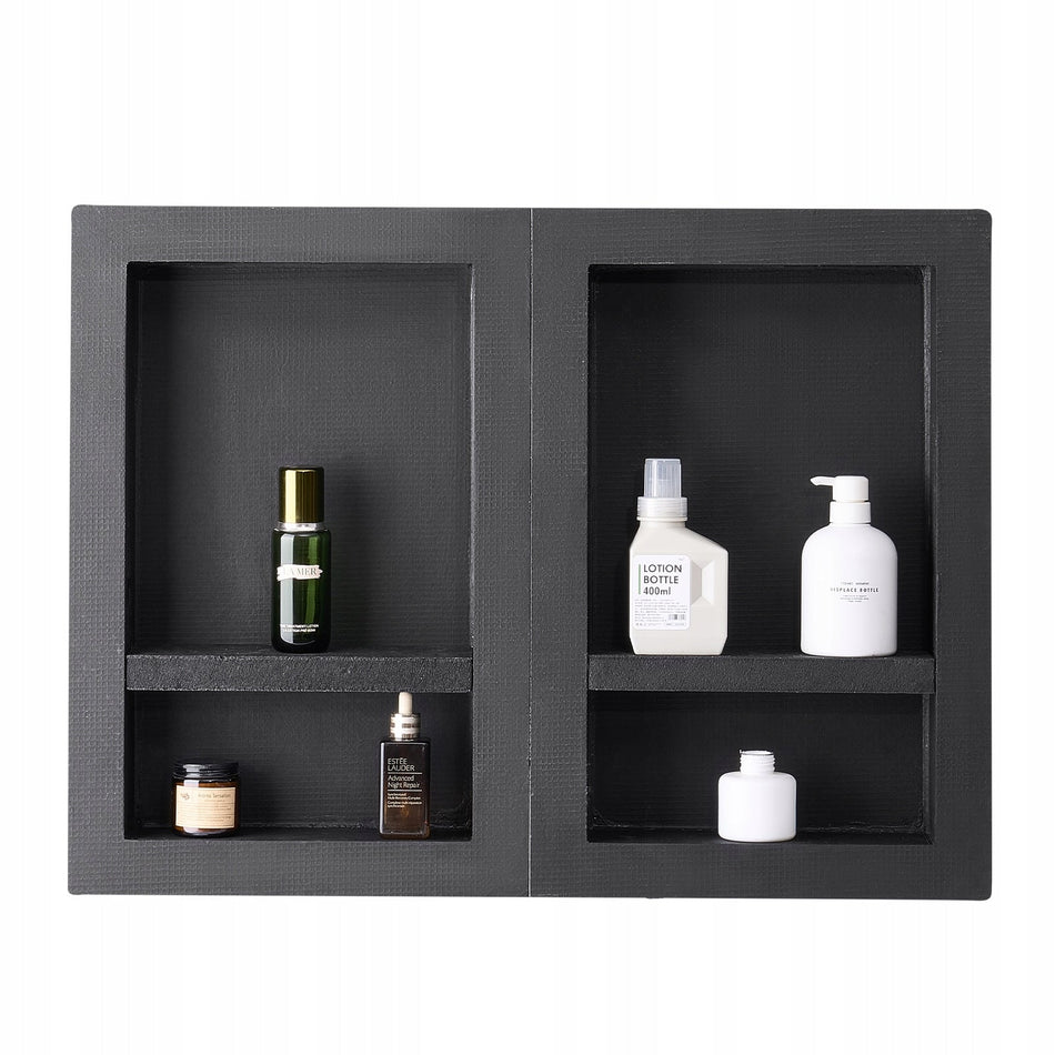 VEVOR SHOWER NICHE 16X24 INCH BLACK SEALED WATERPROOF PREMIUM