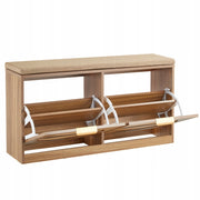 VEVOR ENTRYWAY BENCH WITH SHOE RACK 988X240X500MM SOLID WOODEN