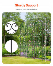 VEVOR CLIMBING PLANT SUPPORT 4 METAL TRELLISES 51X220 CM STURDY