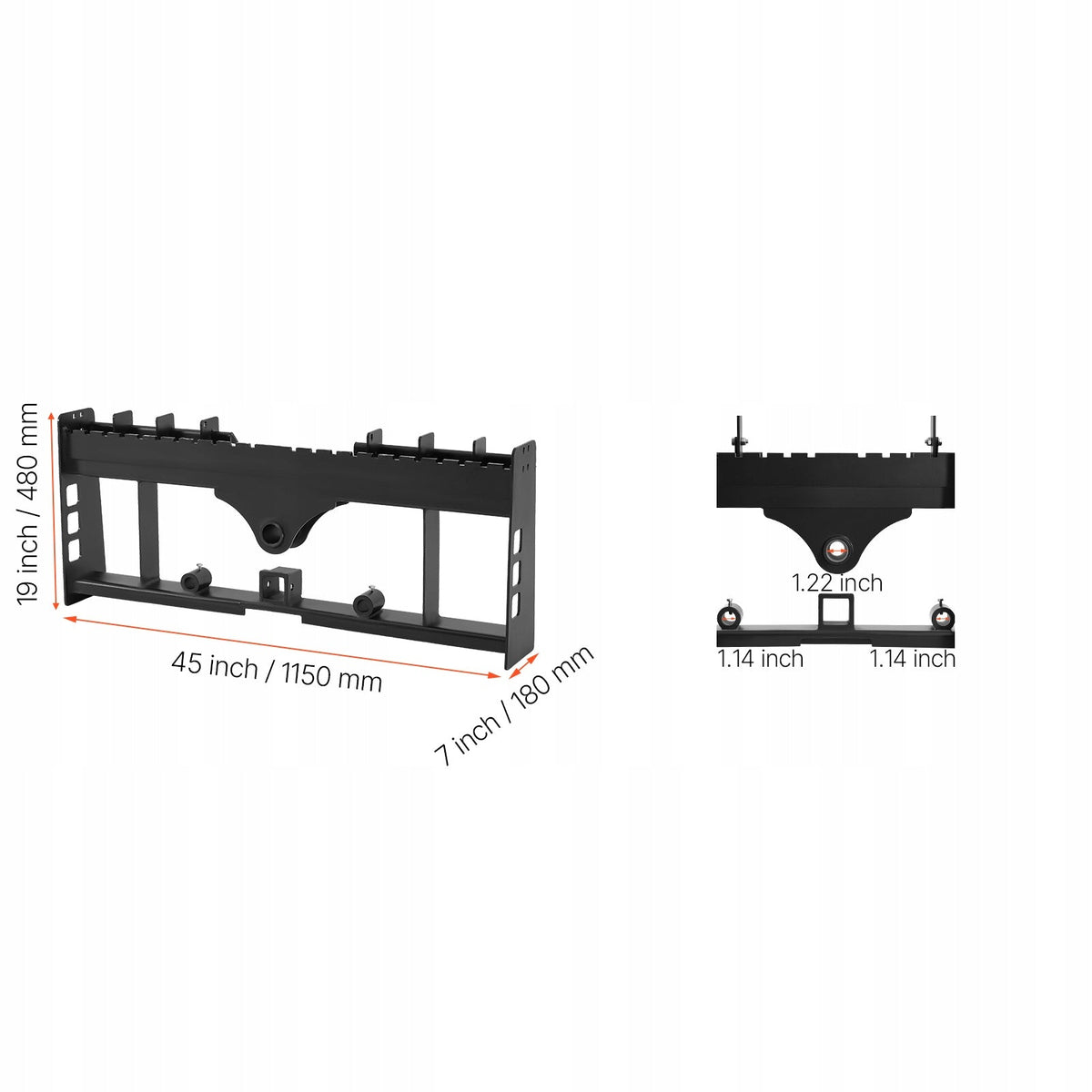 WHEEL LOADER VEVOR FORK FRAME 1814 KG LIFT CAPACITY SOLID DURABLE