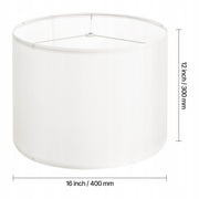 PREMIUM DRUM LAMPSHADE VEVOR 40X40X30 CM 2 LARGE LINEN PVC STEEL FRAME