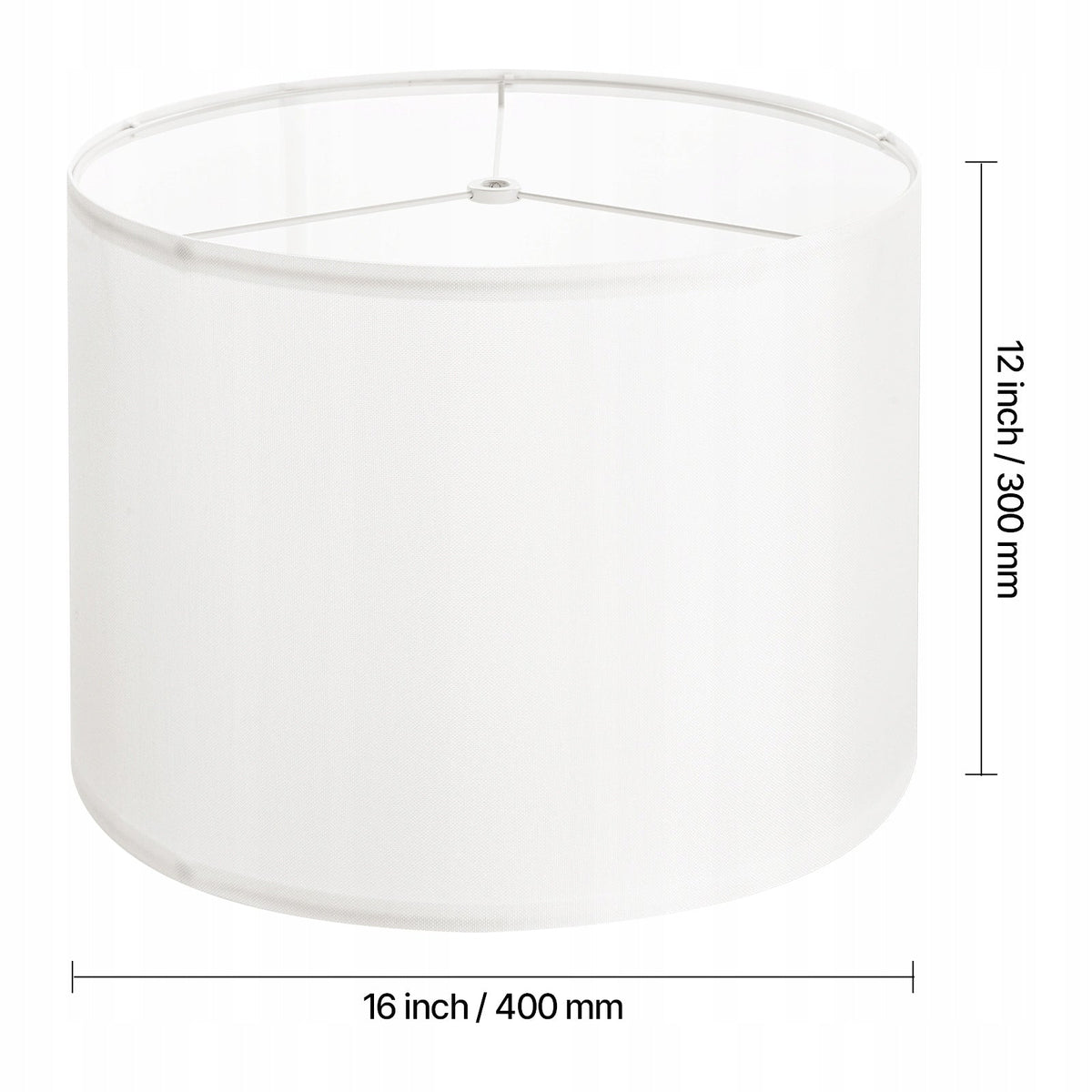 PREMIUM DRUM LAMPSHADE VEVOR 40X40X30 CM 2 LARGE LINEN PVC STEEL FRAME