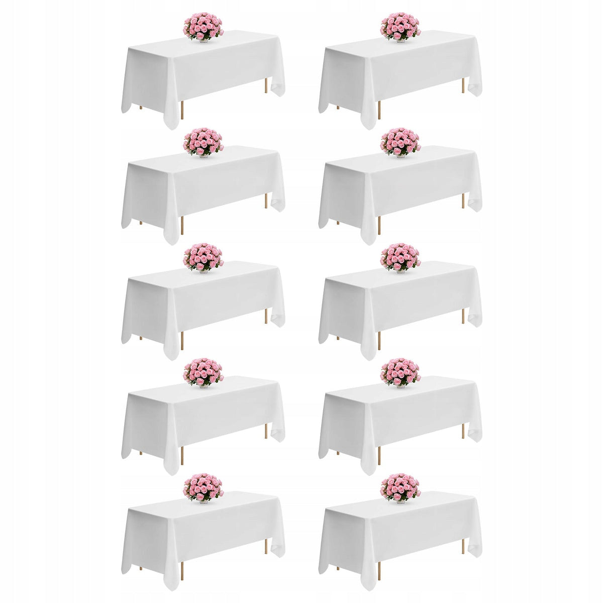 VEVOR 10 PACK POLYESTER TABLECLOTHS 1778X3048 MM REUSABLE