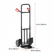 VEVOR HAND TRUCK 272 KG CAPACITY STURDY TRANSPORT TROLLEY 480X460X1200 MM
