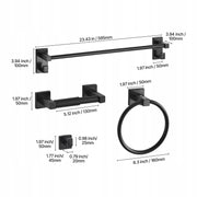 VEVOR BATHROOM ACCESSORY SET SUS201 STAINLESS STEEL 4 PIECES