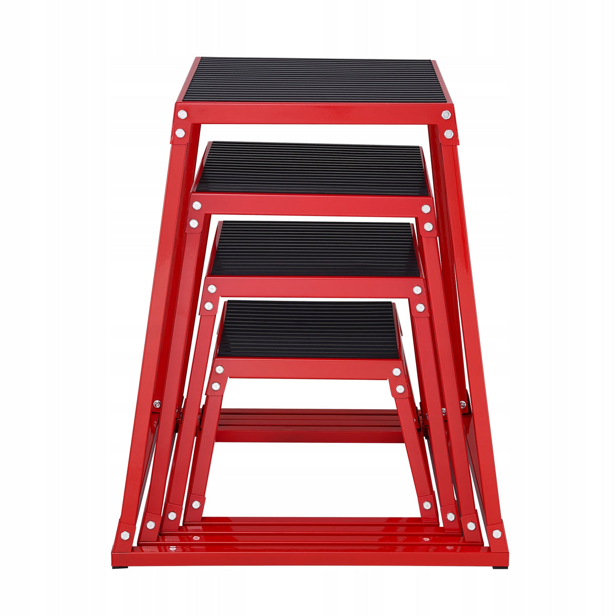 VEVOR 4-PIECE PLYOMETRIC BOXES 12-30 INCHES HEAVY-DUTY STEEL