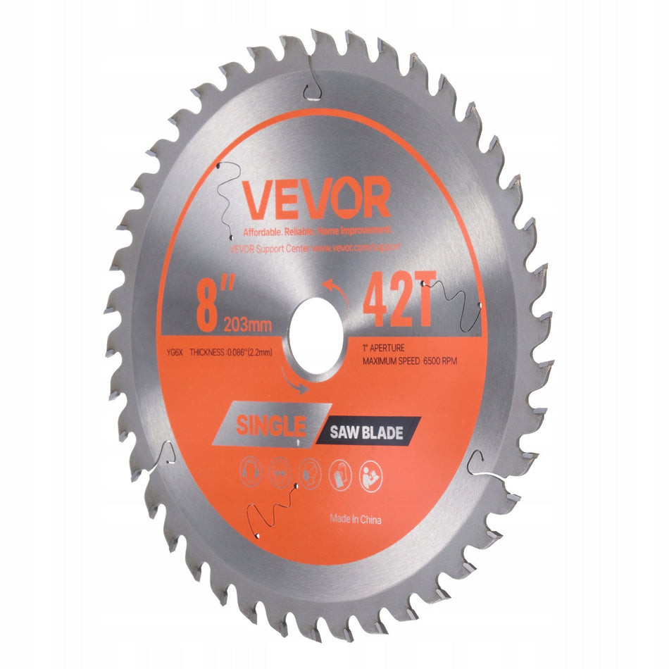 VEVOR CIRCULAR SAW BLADE 203MM 42 TEETH PREMIUM ALLOY STEEL